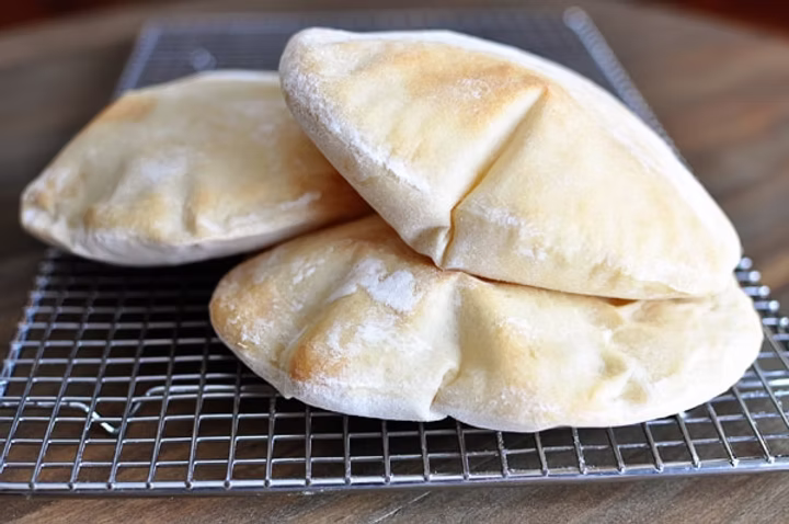 Fresh baked pita bread